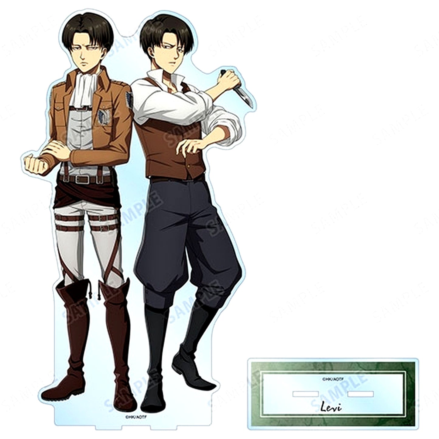 Levi Ackerman Attack on Titan Extra Large Acrylic Stand Drawn Illustration Past and Present Ver. [USED]