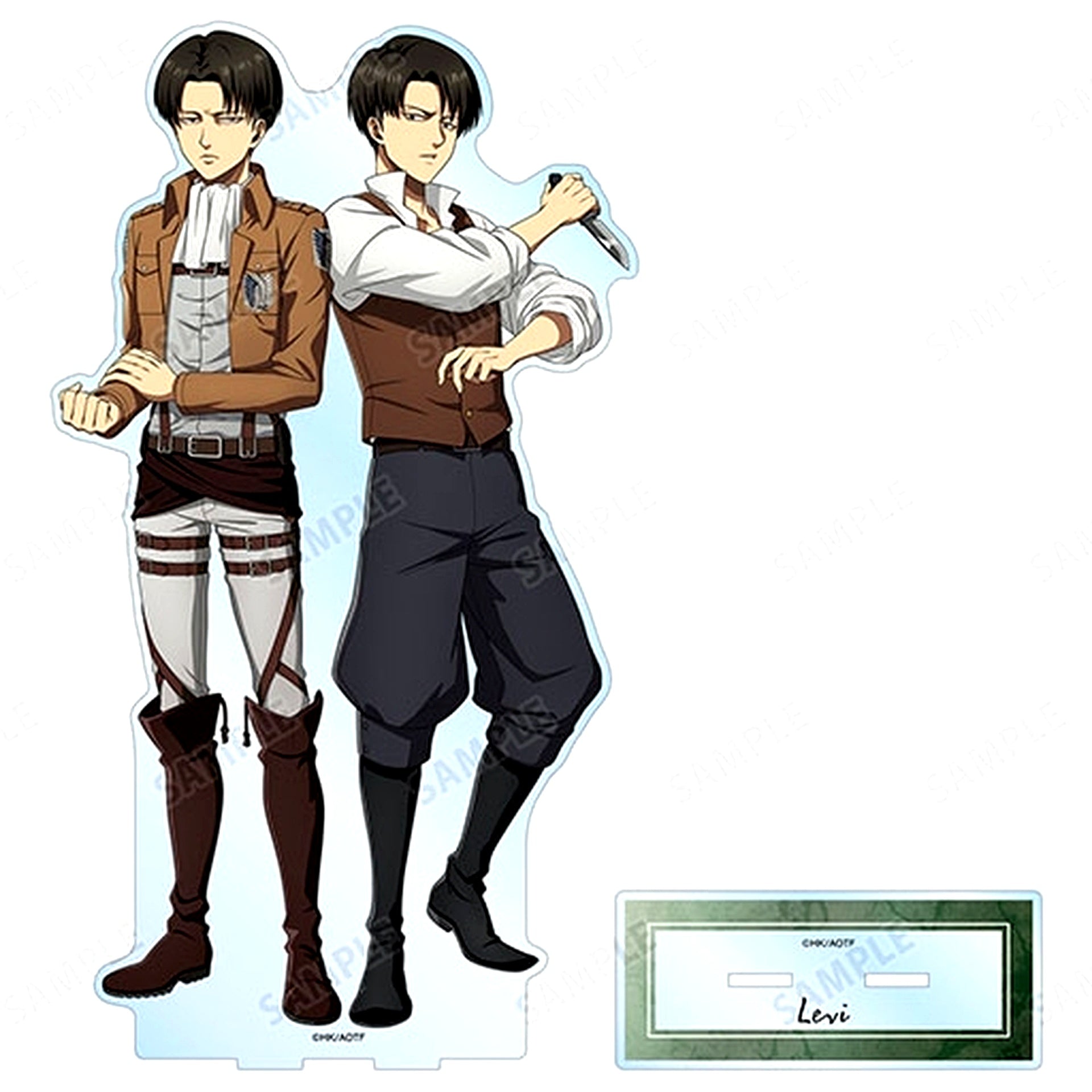 Levi Ackerman Attack on Titan Extra Large Acrylic Stand Drawn Illustration Past and Present Ver. [USED]
