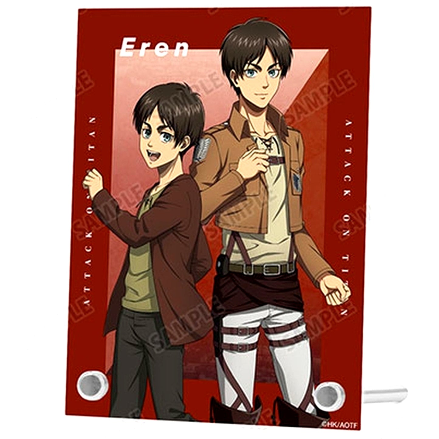 Eren Yeager Attack on Titan A6 Acrylic Panel Drawn Illustration Past and Present Ver. [USED]