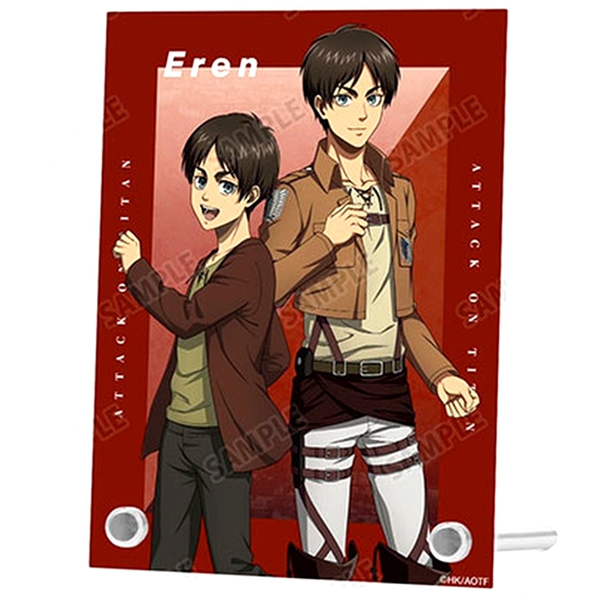 Eren Yeager Attack on Titan A6 Acrylic Panel Drawn Illustration Past and Present Ver. [USED]