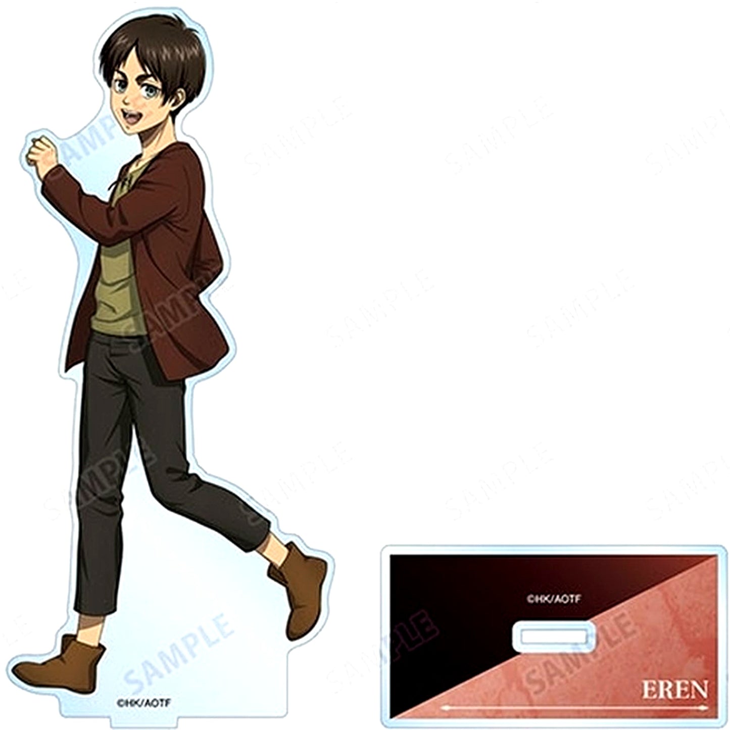 Eren Yeager Drawn Illustration Past ver. Attack on Titan BIG Acrylic Stand [USED]