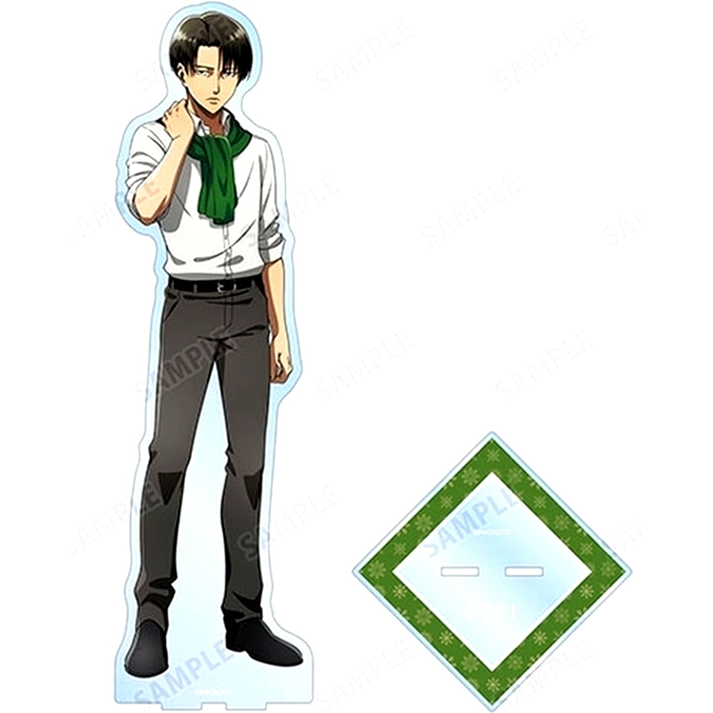 Levi Ackerman Attack on Titan Extra Large Acrylic Stand Drawn Illustration Wearing Muffler Ver. [USED]
