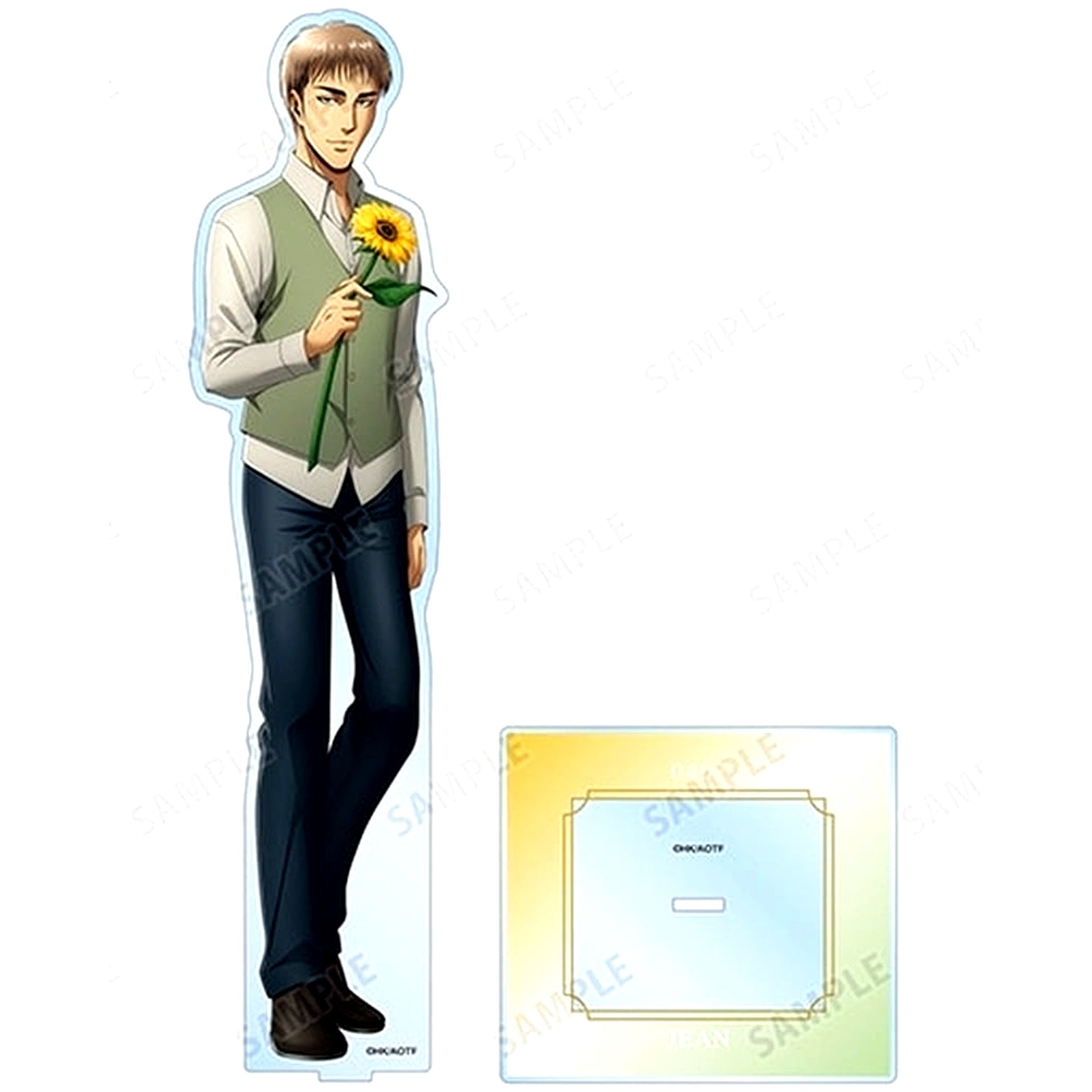 Jean Kirstein Attack on Titan Extra Large Acrylic Stand Drawn Illustration Flower Shop Ver. [USED]