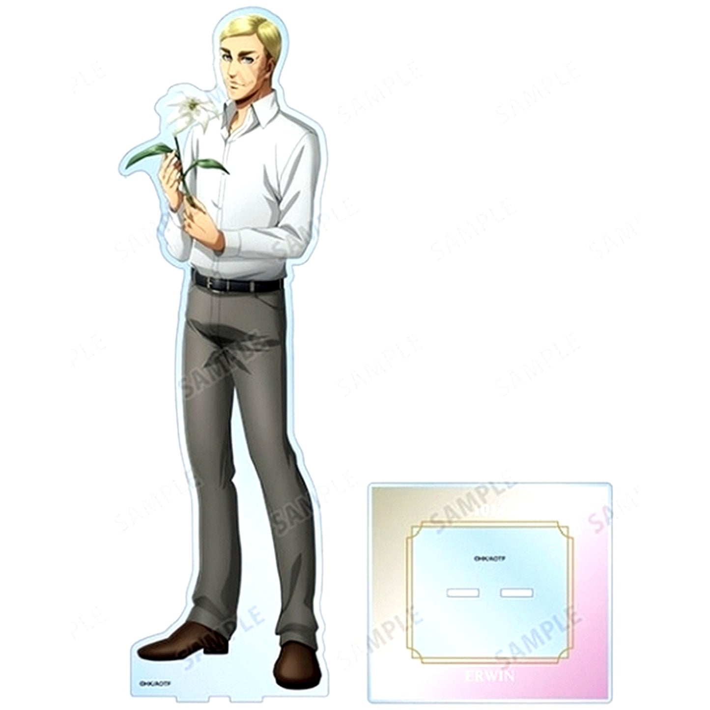 Erwin Smith Attack on Titan Illustration Flower Shop Ver. Extra Large Acrylic Stand [USED]