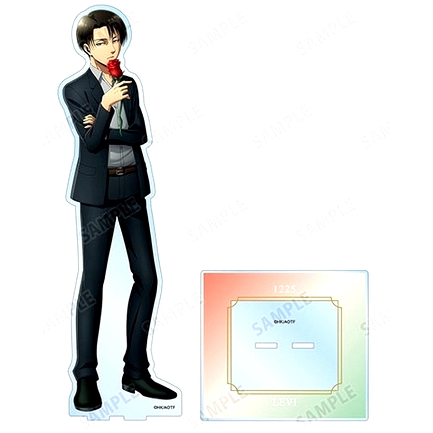 Levi Ackerman Attack on Titan Extra Large Acrylic Stand Drawn Illustration Flower Shop Ver. [USED]