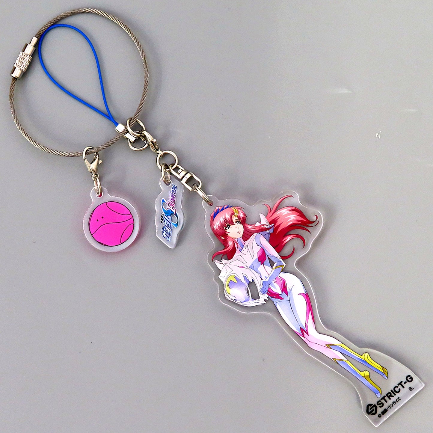Lacus Clyne with Haro Mobile Suit Gundam SEED FREEDOM STRICT-G Acrylic Keychain [USED]