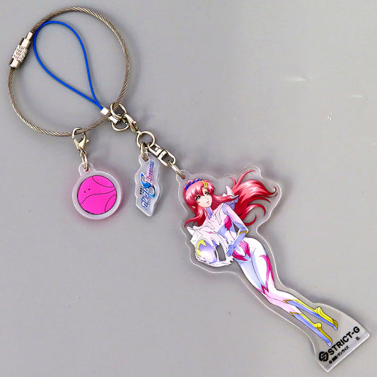 Lacus Clyne with Haro Mobile Suit Gundam SEED FREEDOM STRICT-G Acrylic Keychain [USED]