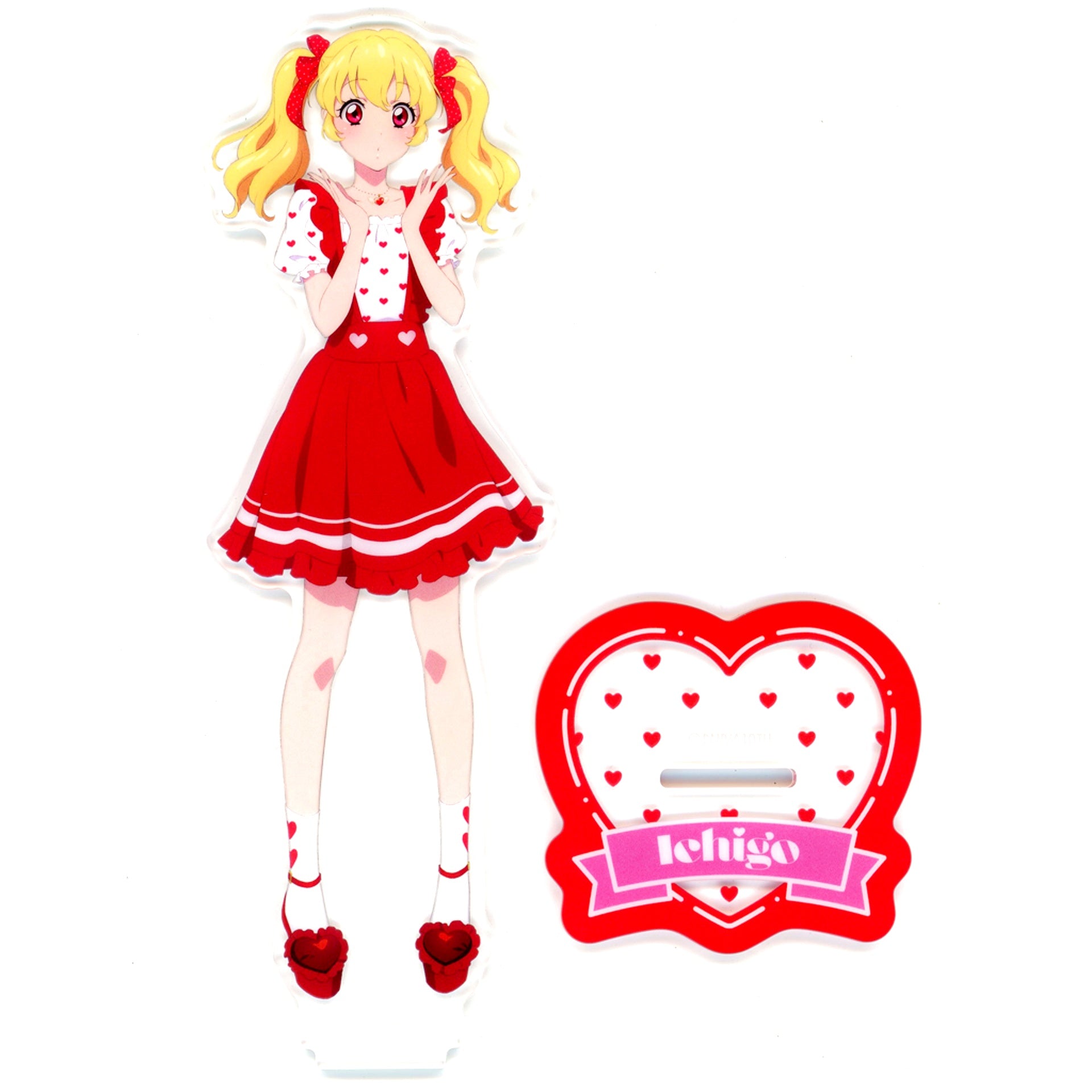 Ichigo Hoshimiya 1. Acrylic Stand Girly RED Aikatsu! Animate Limited [USED]