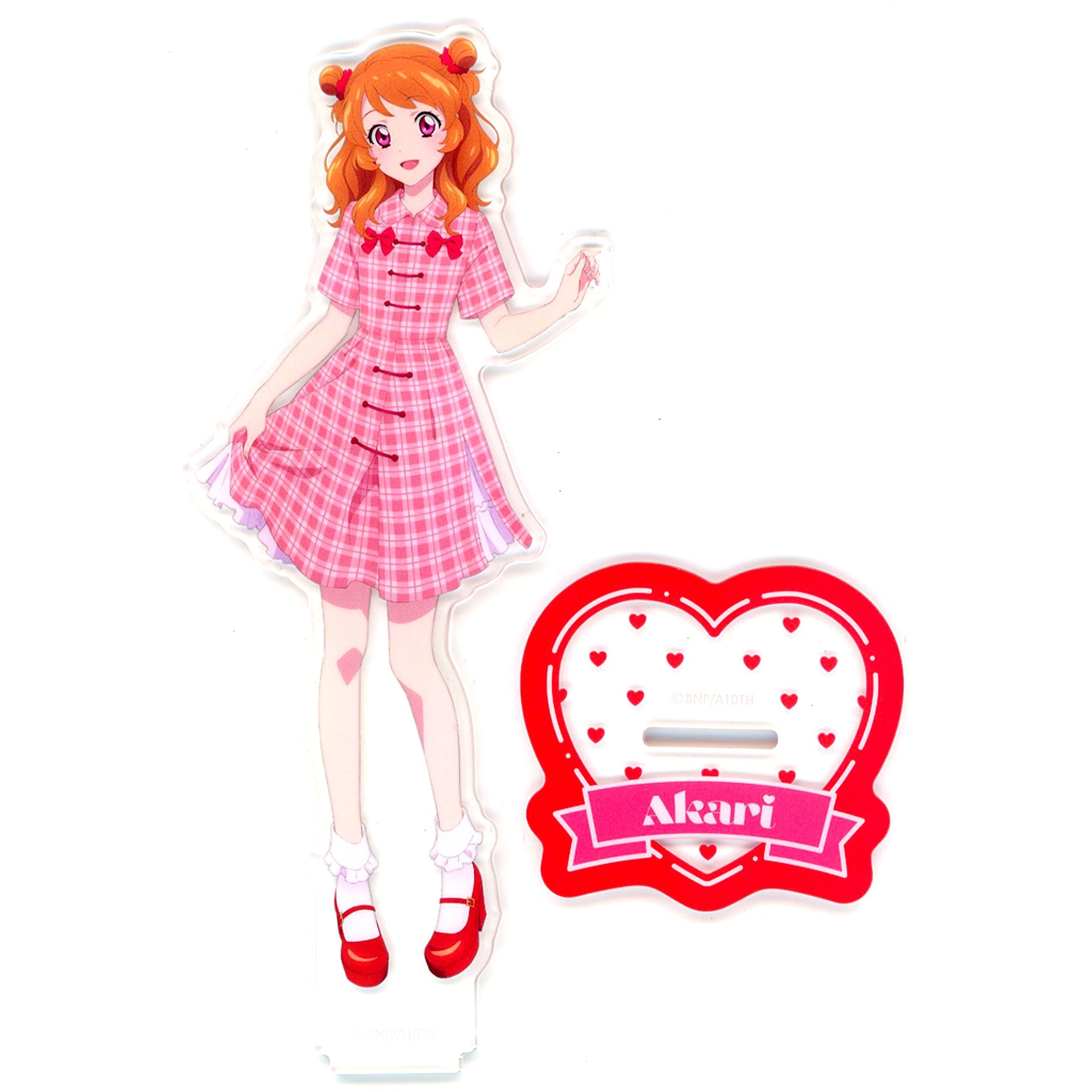 7. Akari Ozora Girly RED Acrylic Stand Aikatsu! Animate Ltd [USED]