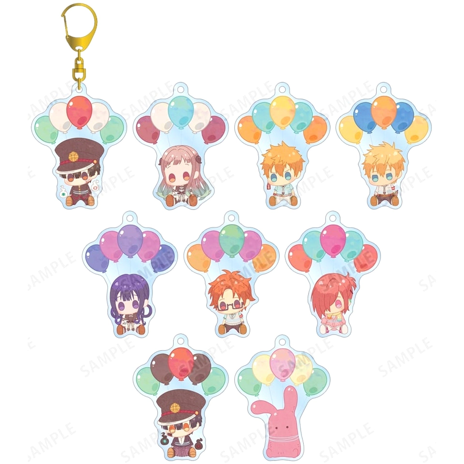 Toilet Bound Hanako kun Hanako-kun & Others All 9 Types Set Trading Popoon Acrylic Keychain Keychains [USED]