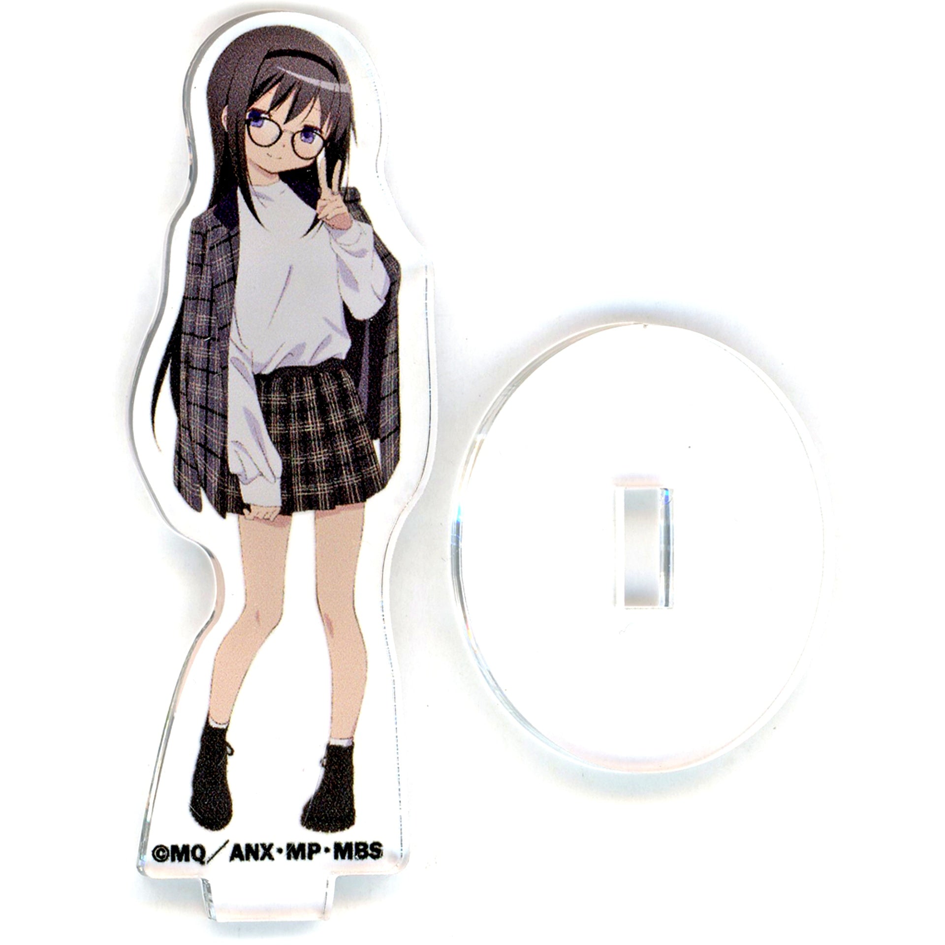 Homura Akemi Puella Magi Madoka Magica x Zoff Homura Akemi Model Glasses Single Item Acrylic Stand [USED]