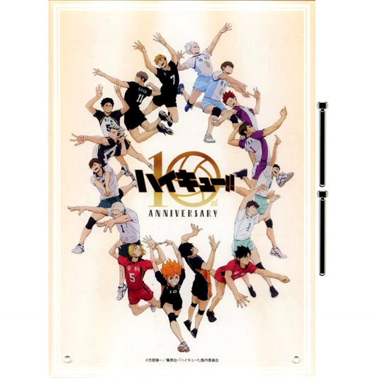 Group Acrylic Panel Haikyu!! Anime 10th Anniversary POP UP SHOP in Marui [USED]