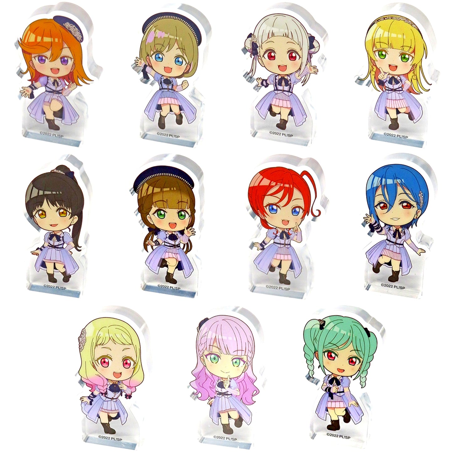Set of 11 Love Live! Superstar!! Ijigen Fes Korotto Acrylic Figure Collection [USED]