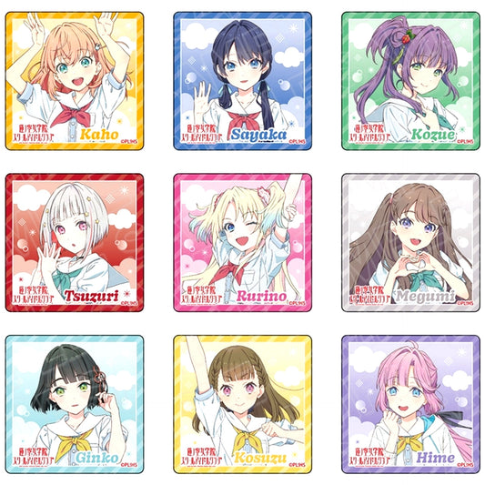 Set of 9 Summer Uniform Ver. Love Live! Hasunosora Girls' High School Idol Club Summer is Not Over Yet Fair Acrylic Block [USED]