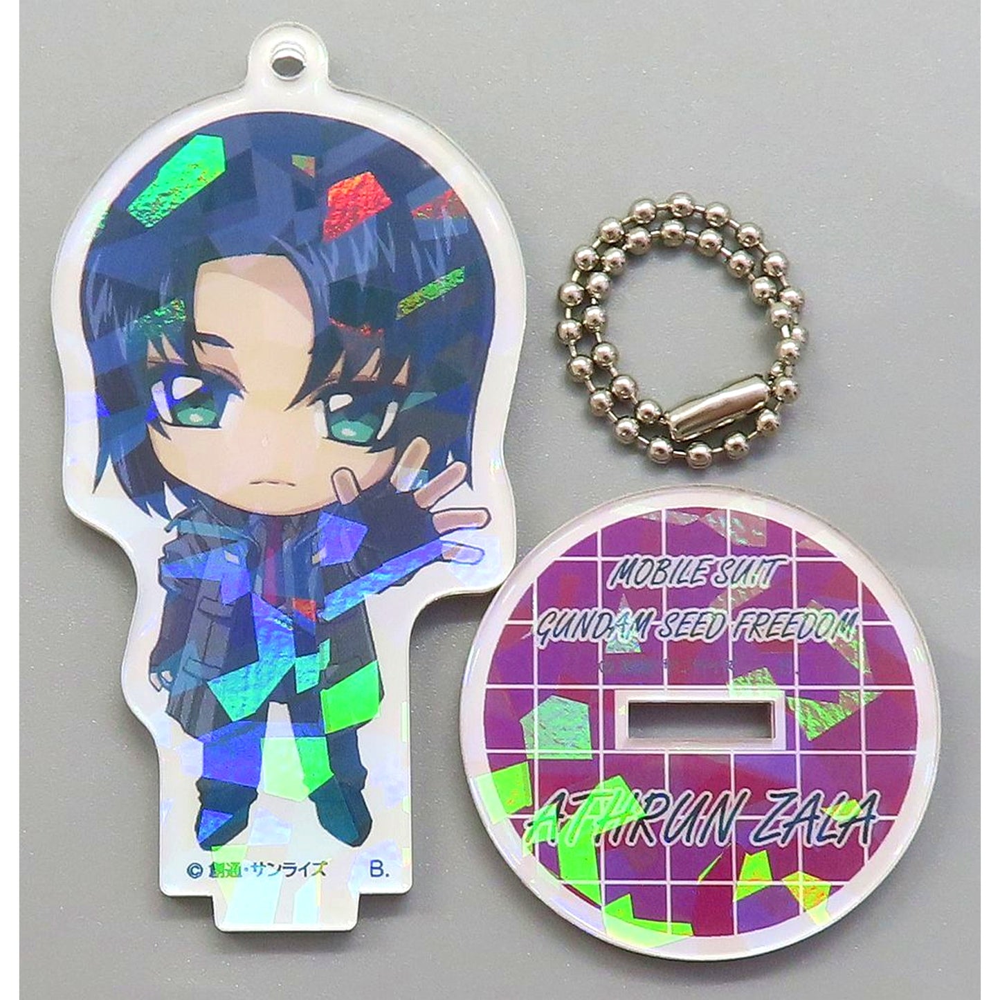 Athrun Zala Mobile Suit Gundam SEED FREEDOM Hologram Ver. Hapiclo! Kabekyun Acrylic Stand Charm [USED]