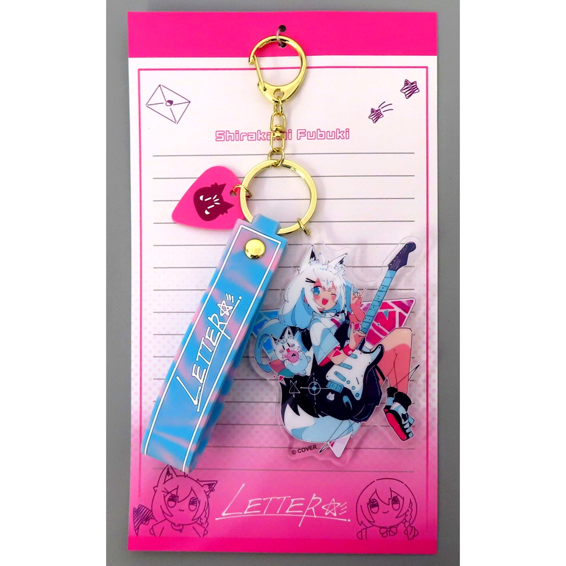 Shirakami Fubuki Hololive LETTER Star Keychain LETTER Star Goods [USED]