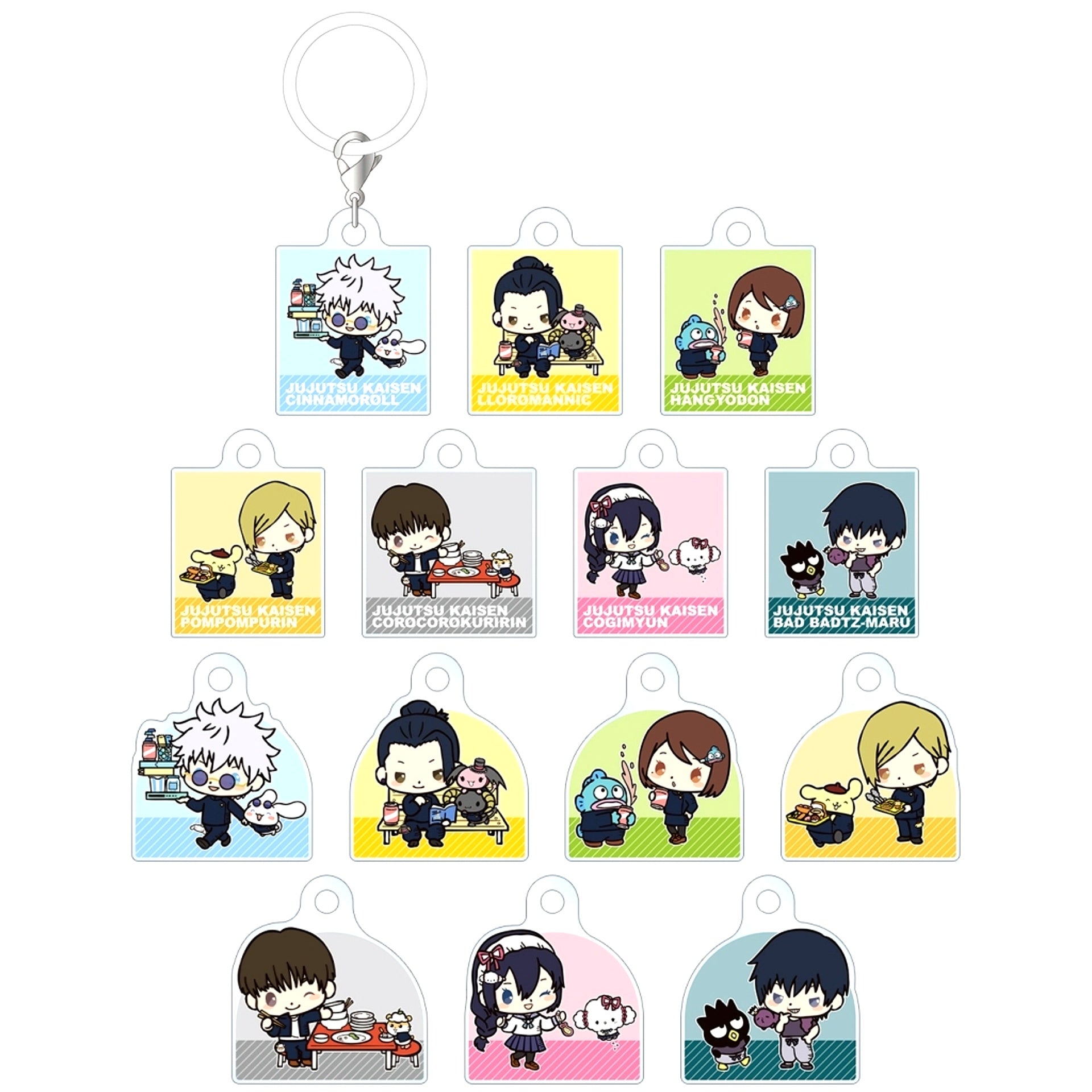 Jujutsu Kaisen Season 2 x Sanrio Characters Trading Marker Mini Acrylic Charm Set of 14 [USED]