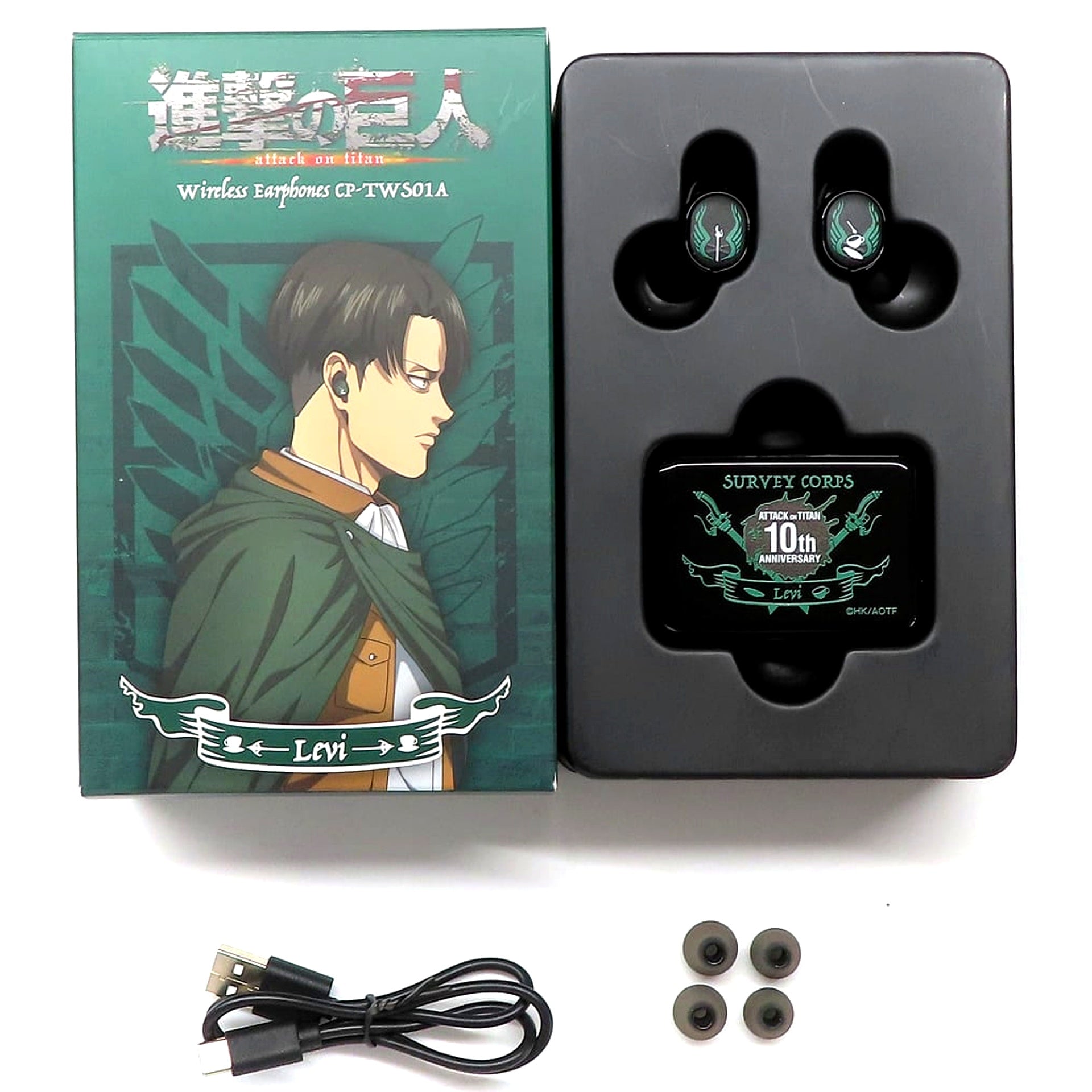 Levi Ackerman Attack on Titan x ONKYO Wireless Earphones [USED]