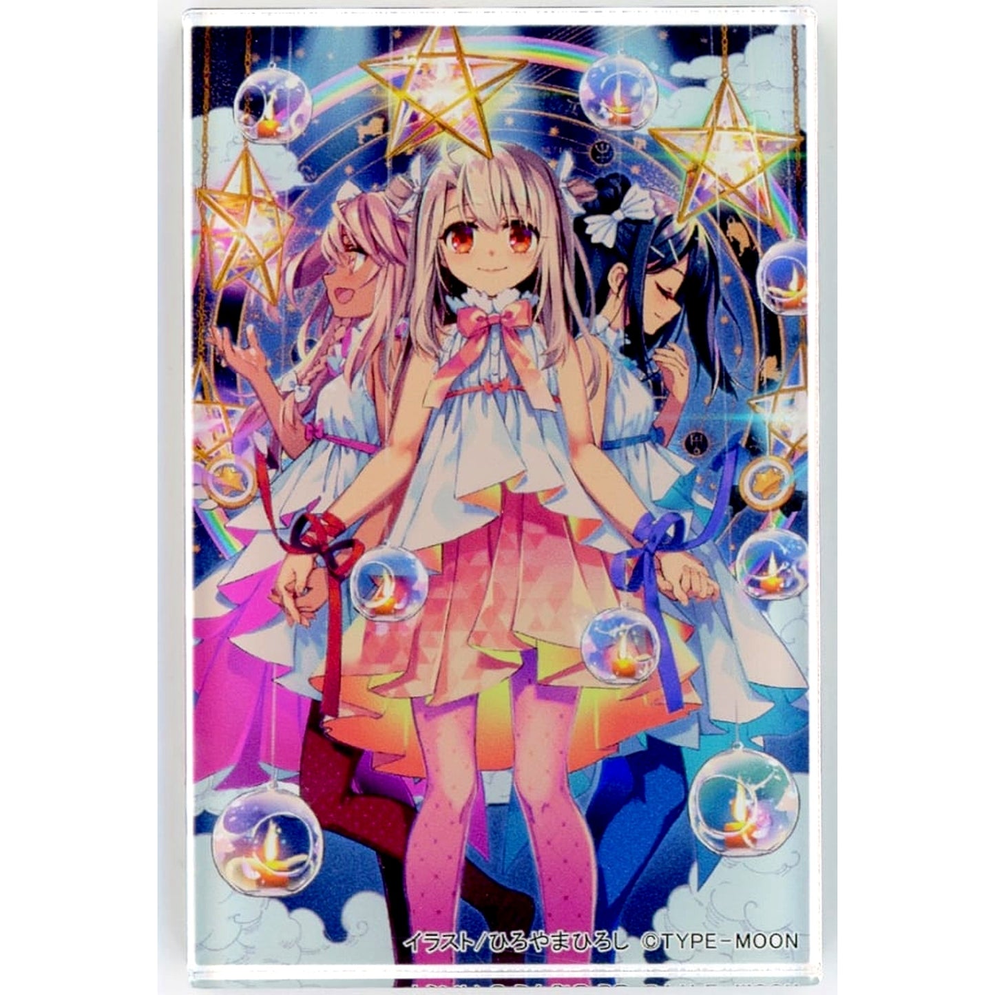Illyasviel von Einzbern and Miyu Edelfelt and Chloe von Einzbern Fate/kaleid liner Prisma Illya 3rei!! Kujibikido Online Kuji Mini Acrylic Block Prize B-2 [USED]
