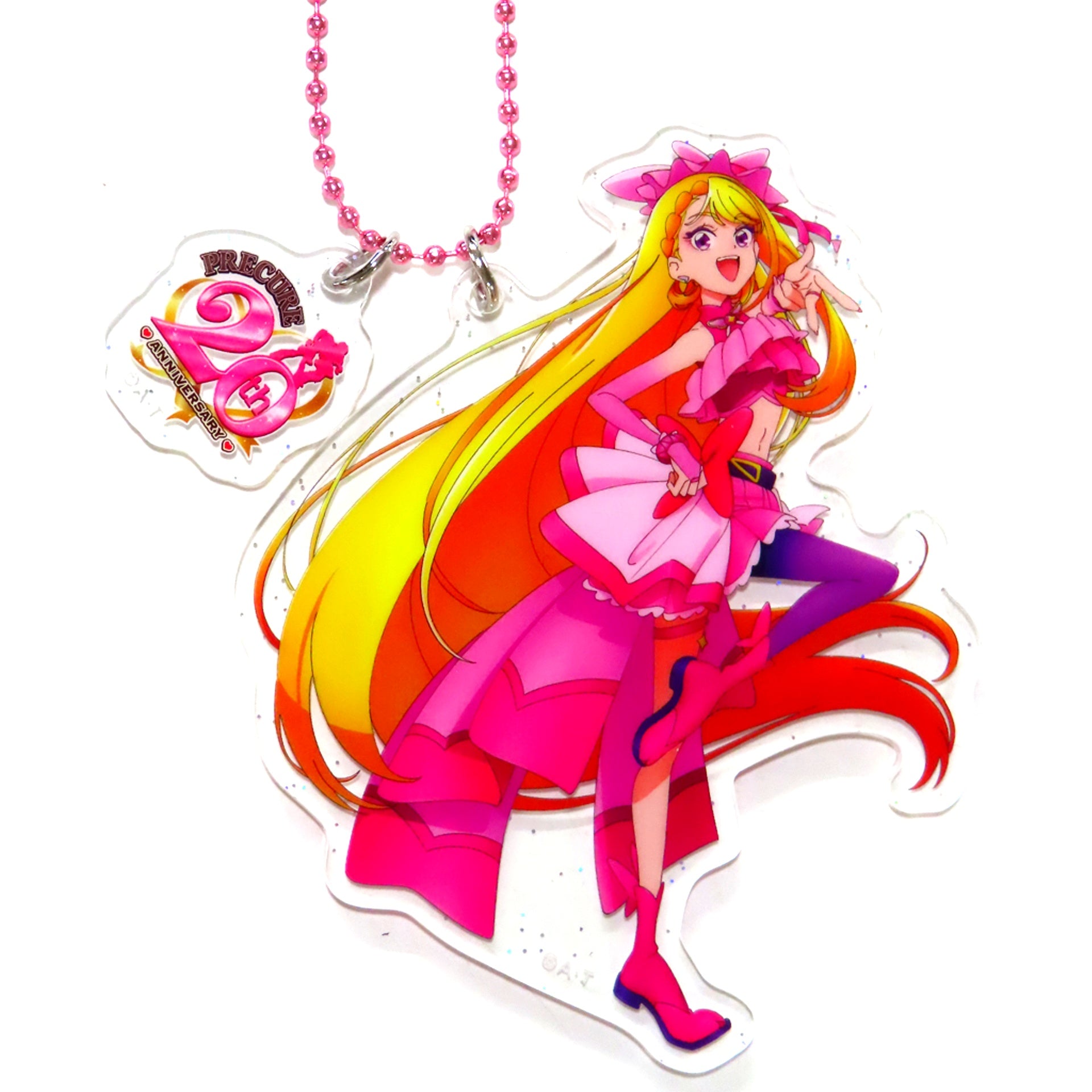 Cure Butterfly 77. Precure Series 20th Anniversary Glitter Acrylic Keychain Pretty Store Limited [USED]