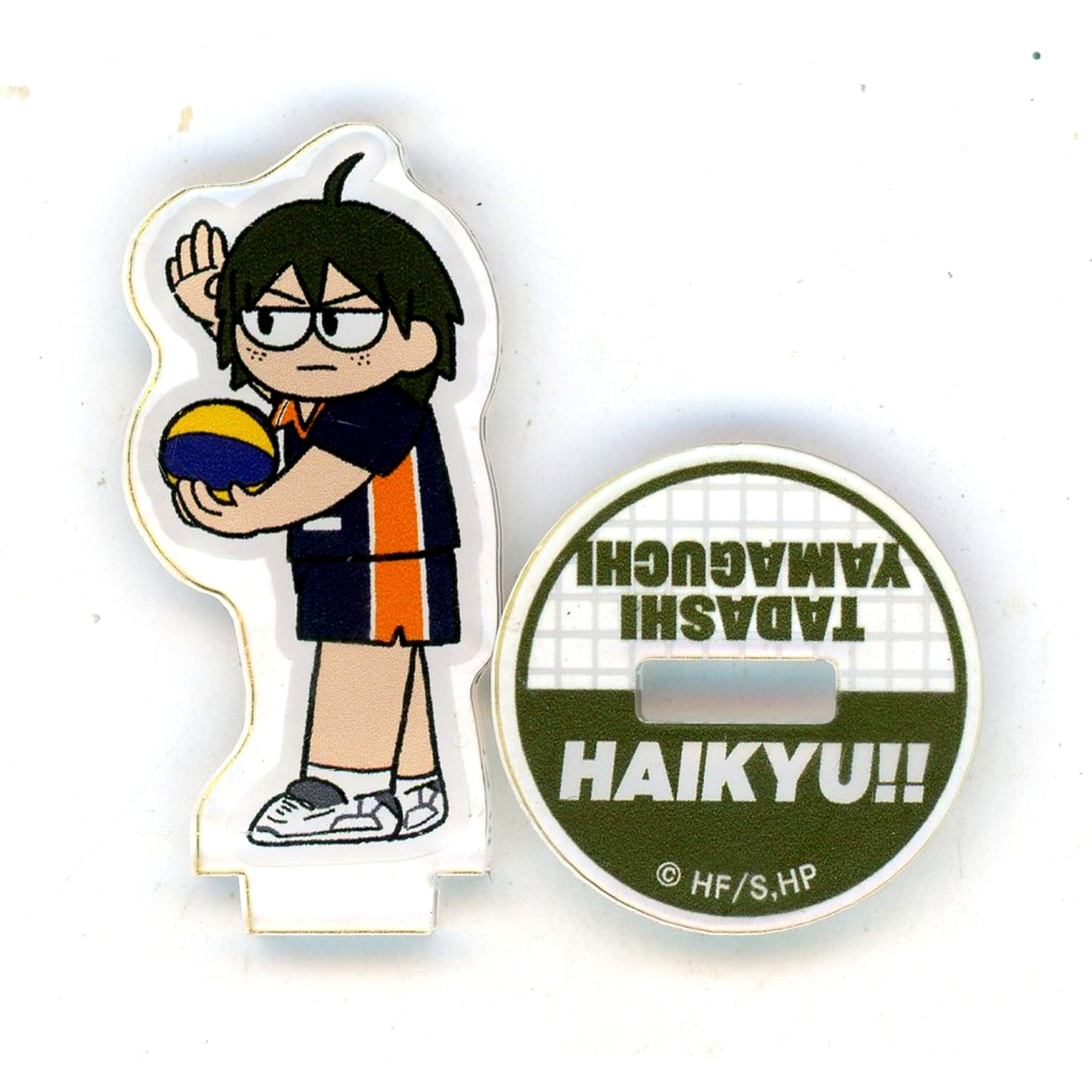 Tadashi Yamaguchi Haikyu!! Jirori Trading Mini Acrylic Stand Match Ver. Karasuno High School [USED]