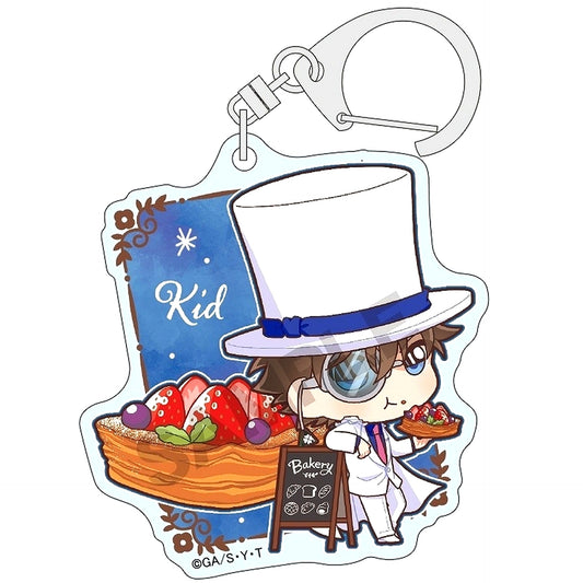 Kaito Kid Detective Conan Trading Acrylic Keychain Chara-Peco Bakery [USED]