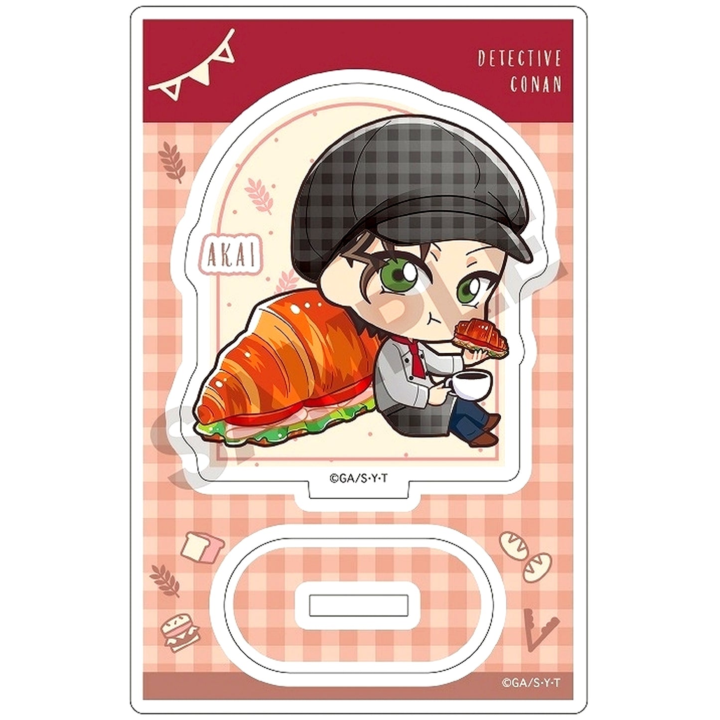 Shuichi Akai Detective Conan Chara Peco Bakery Acrylic Stand [USED]