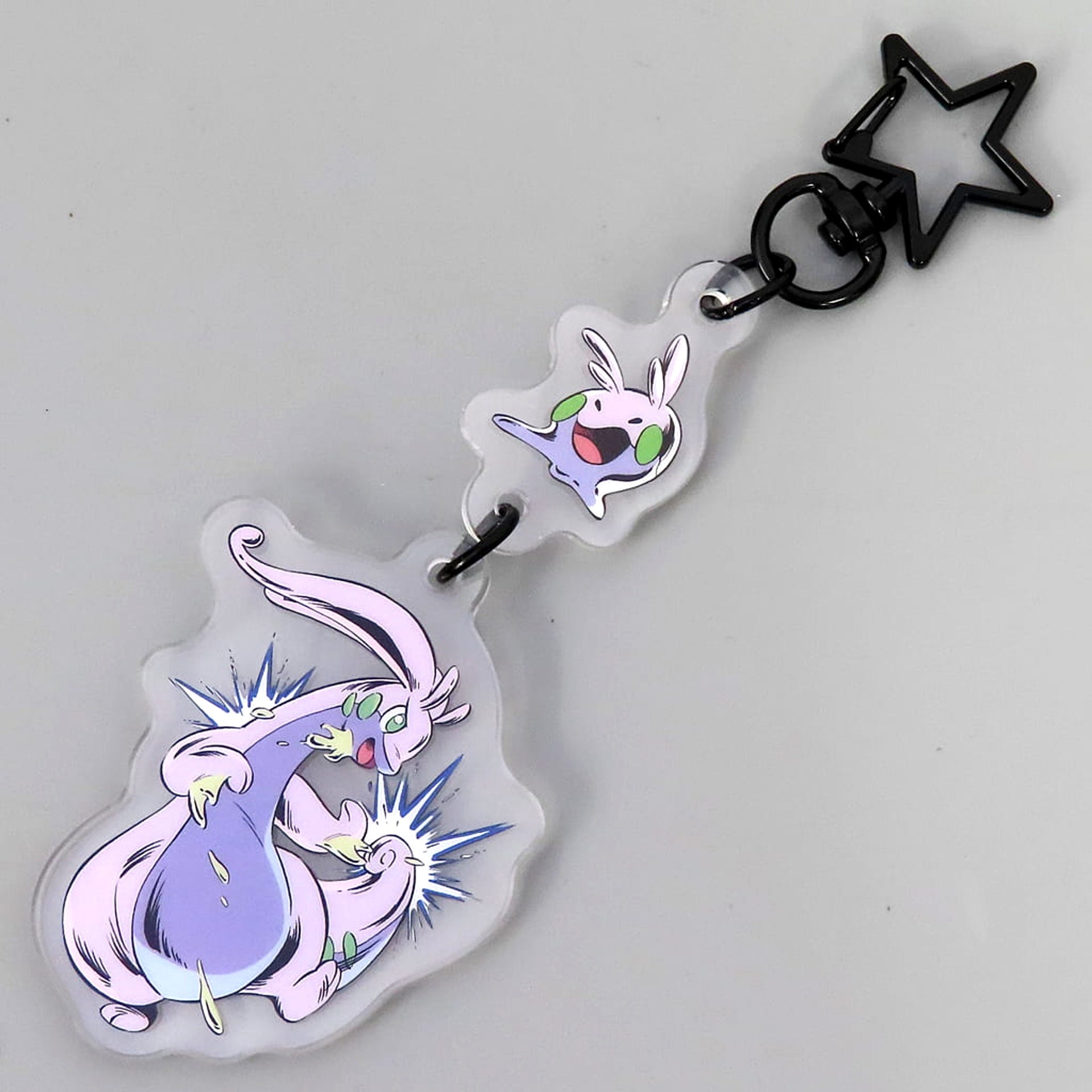 Pokemon Goomy Goodra Secret of Might 2-Serial Acrylic Key Ring Pokemon Center Limited Keychains [USED]