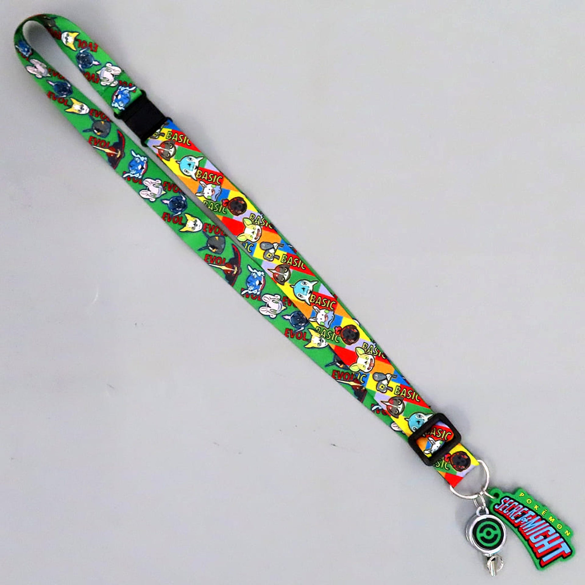 Pokemon Secret of Might Neck Strap with Reel Pokemon Center Limited Keychains [USED]