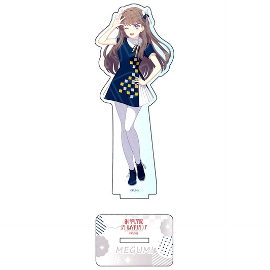 Megumi Fujishima Love Live! Hasunosora Girls High School Idol Club Murosaki Lattice Ver. Acrylic Figure [USED]