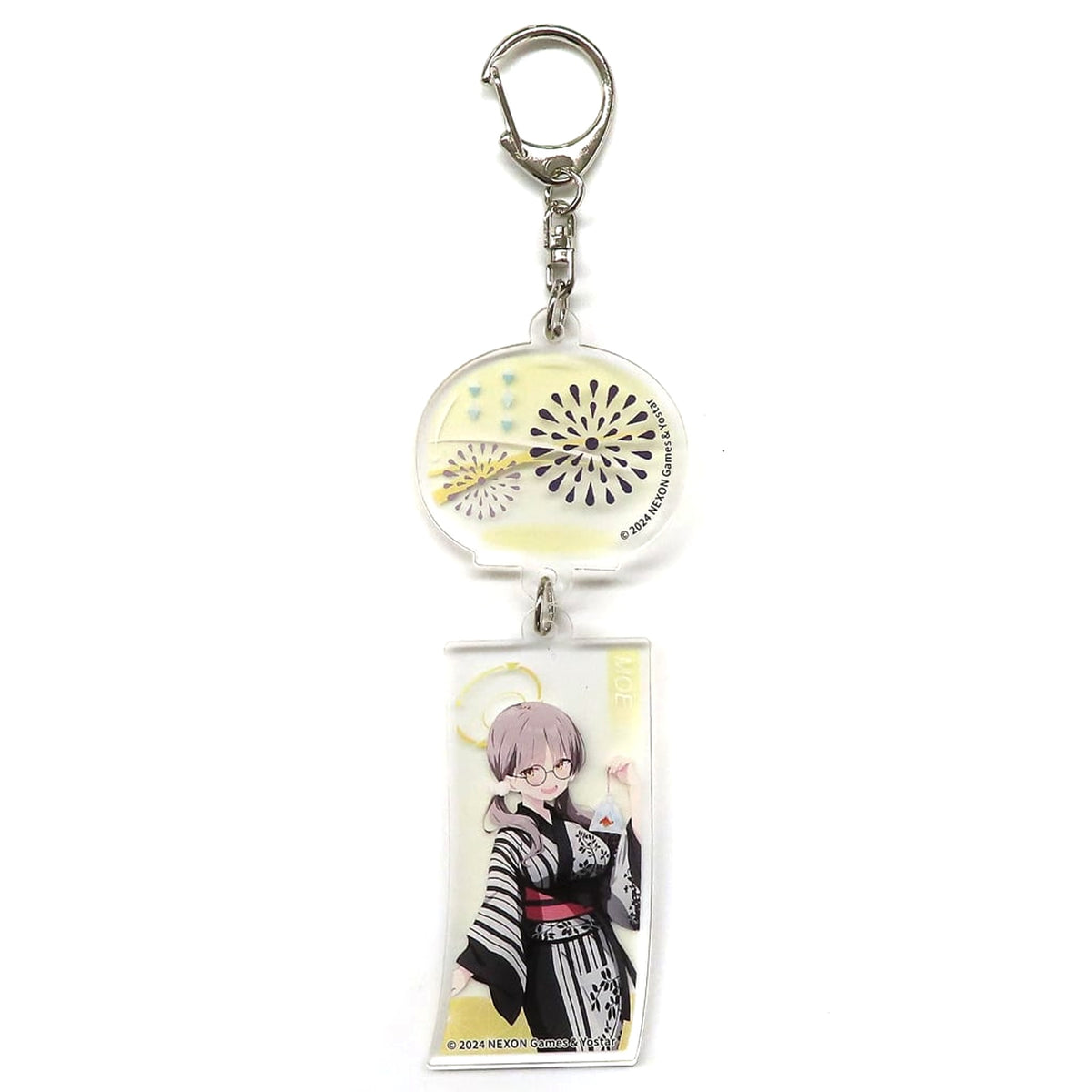 Blue Archive Moe Kazekura Wind Chime Acrylic Keychain AnimaxCafe+ Exclusive Keychains [USED]