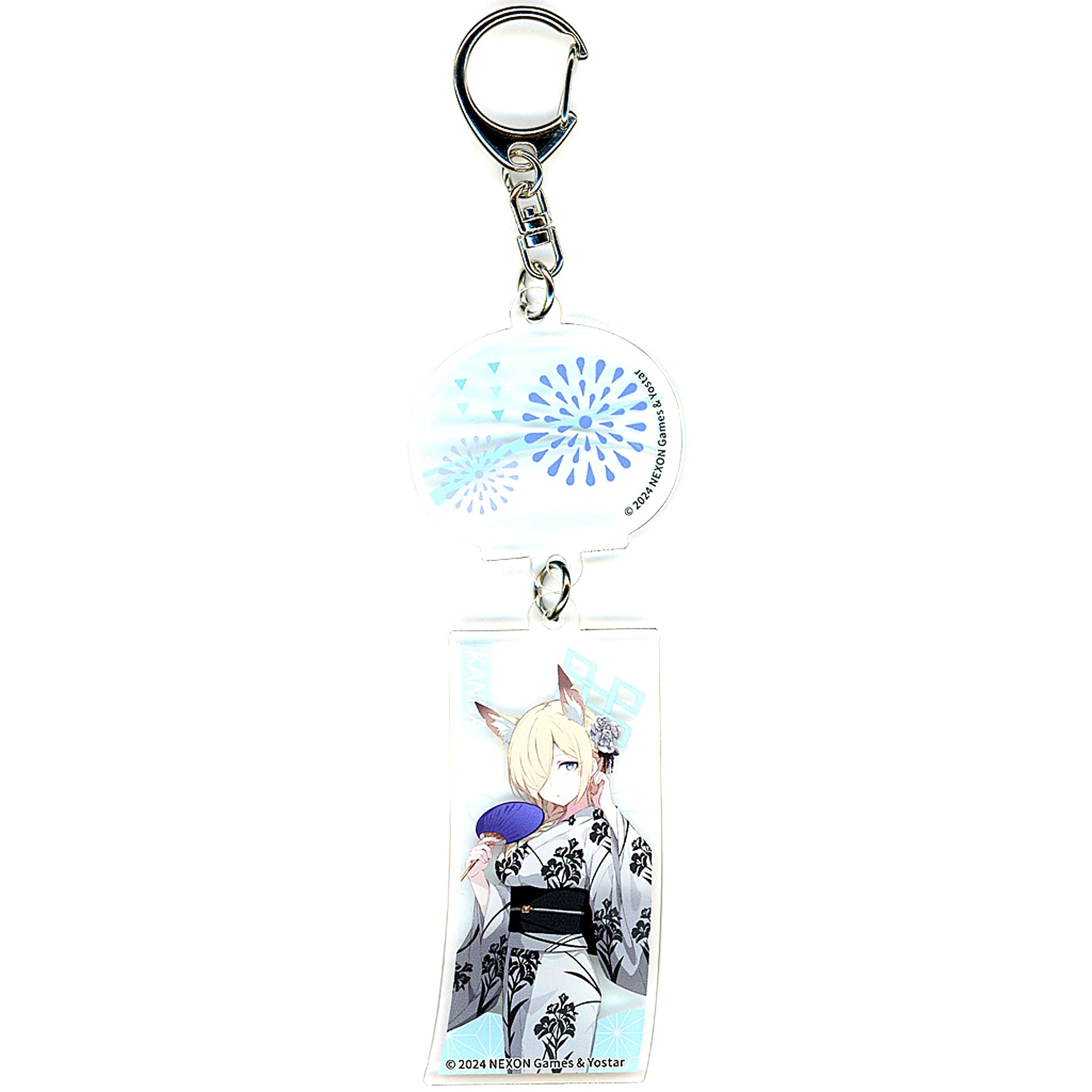 Kanna Ogata Blue Archive x AnimaxCafe+ Wind Chime Acrylic Keychain [USED]