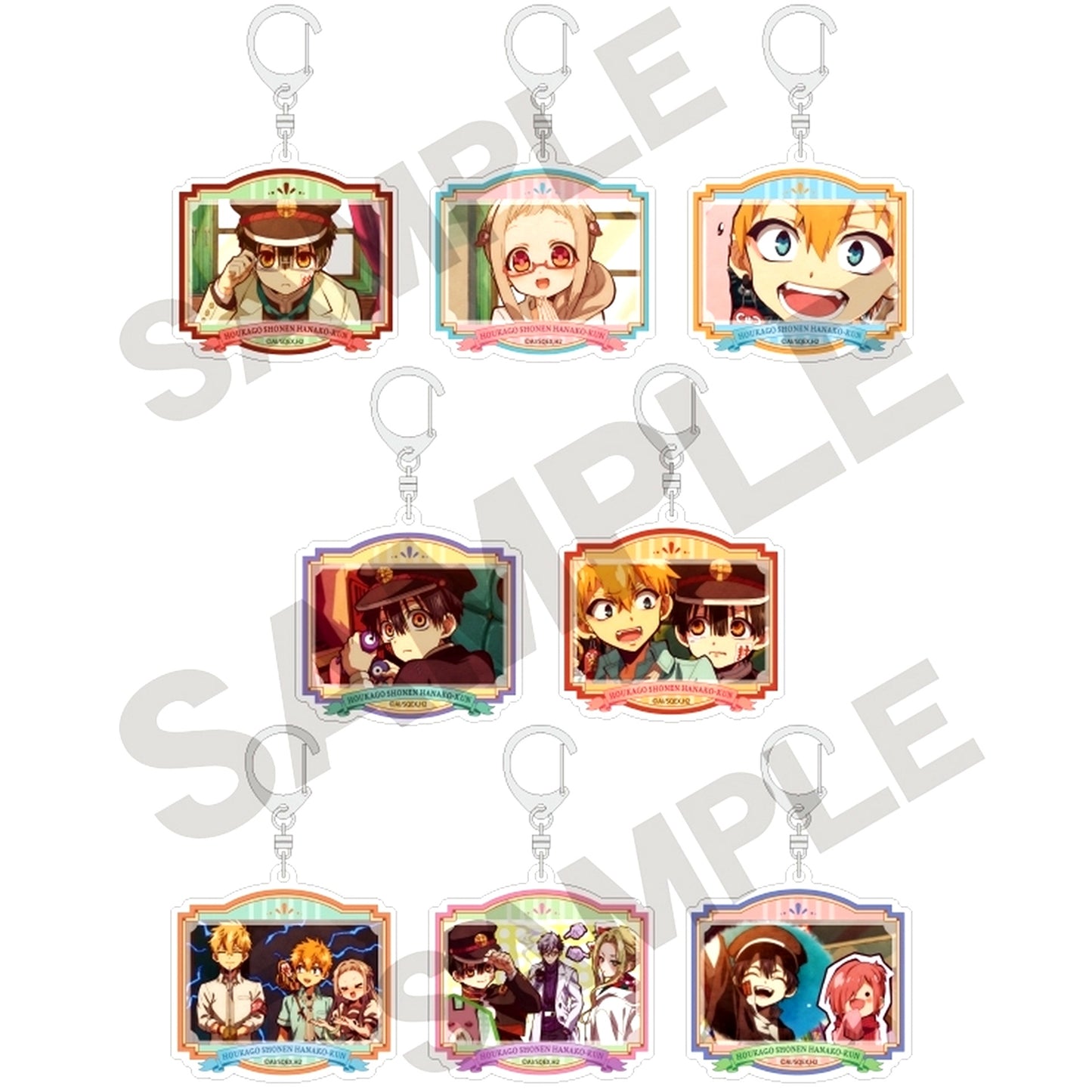 Set of 8 After-School Hanako-kun Trading Acrylic Keychain [USED]