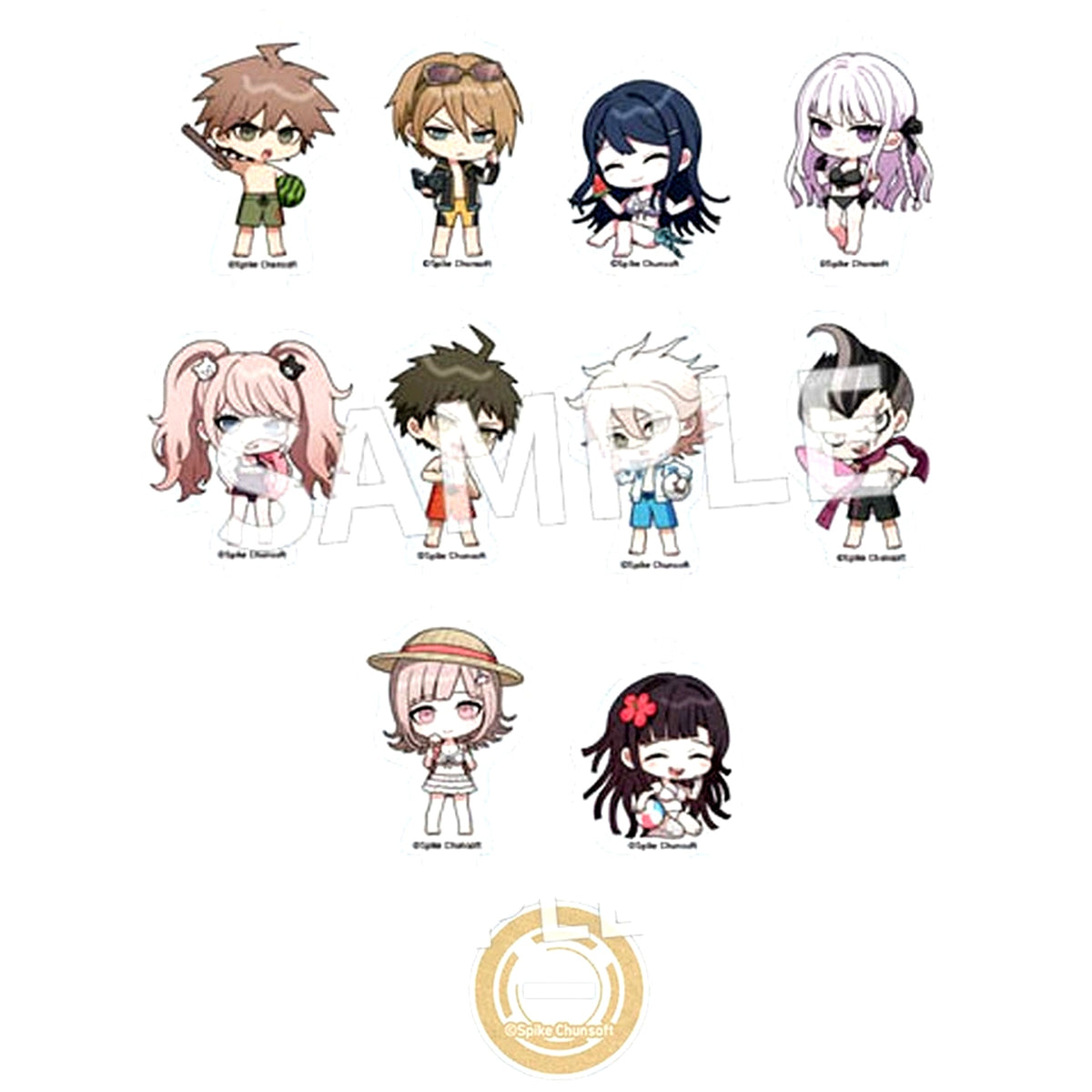Set of 10 Danganronpa 1・2 Reload Acrylic POP illust. Tama [USED]