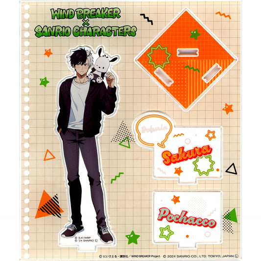 Haruka Sakura x Pochacco Standard Wind Breaker x Sanrio Characters Pop Up Shop Acrylic Stand [USED]