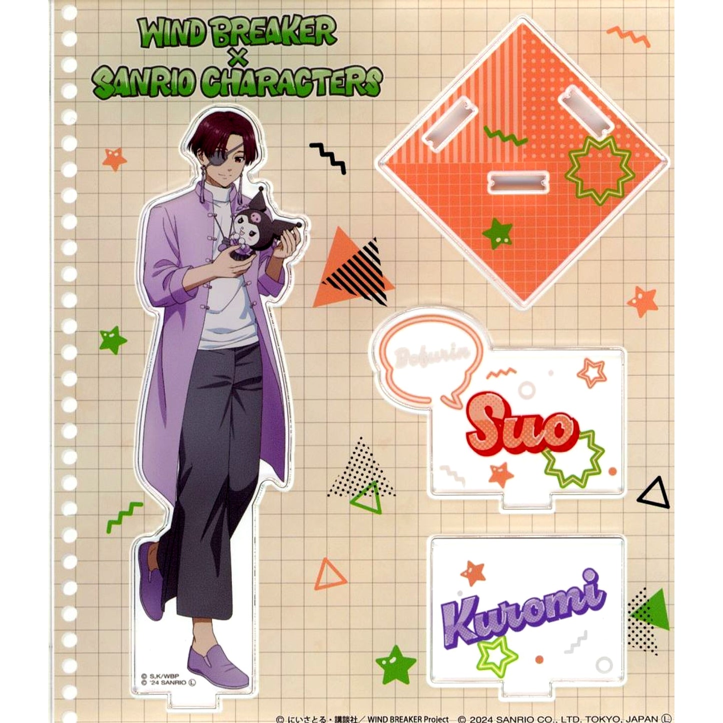 Hayato Suo x Kuromi Normal Proportions WIND BREAKER x Sanrio Characters POP UP SHOP Acrylic Stand [USED]