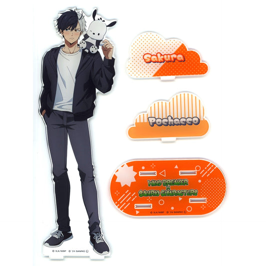 Haruka Sakura x Pochacco Wind Breaker x Sanrio Characters Pop Up Shop Big Acrylic Stand [USED]
