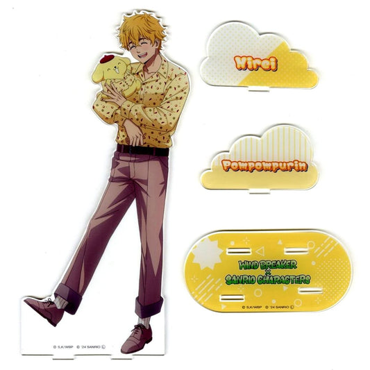 Akihiko Nirei x Pompompurin Wind Breaker Big Acrylic Stand WIND BREAKER x Sanrio characters POP UP SHOP [USED]