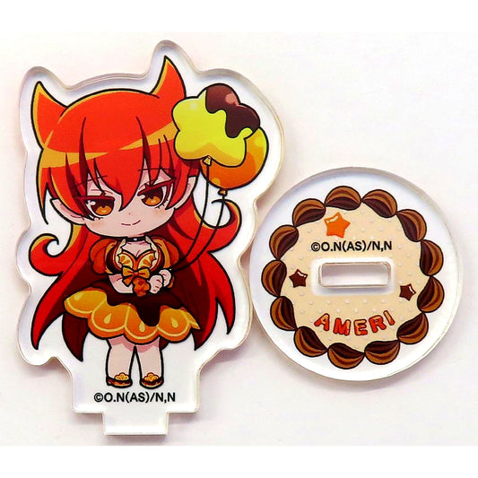 Ameri Azazel Chibi Character Acrylic Stand Marukuji Welcome to Demon School! Iruma-kun Clara Produce! Sweets Fes Remix Middle Blessing-6 [USED]