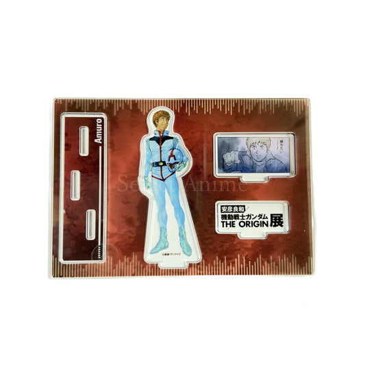 Amuro Ray Mobile Suit Gundam THE ORIGIN Famous Scene Quote Acrylic Diorama Yoshikazu Yasuhiko Exhibition [USED]