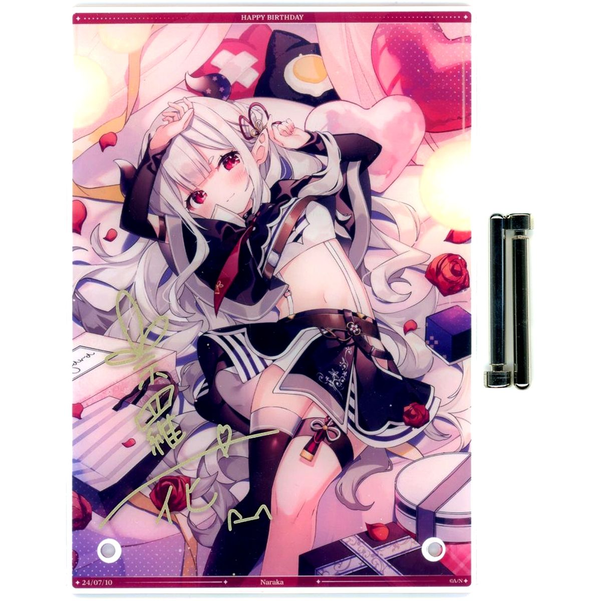 Naraka A5 Acrylic Panel Replica Autograph Virtual YouTuber Nijisanji Birthday 2024 Included Item [USED]