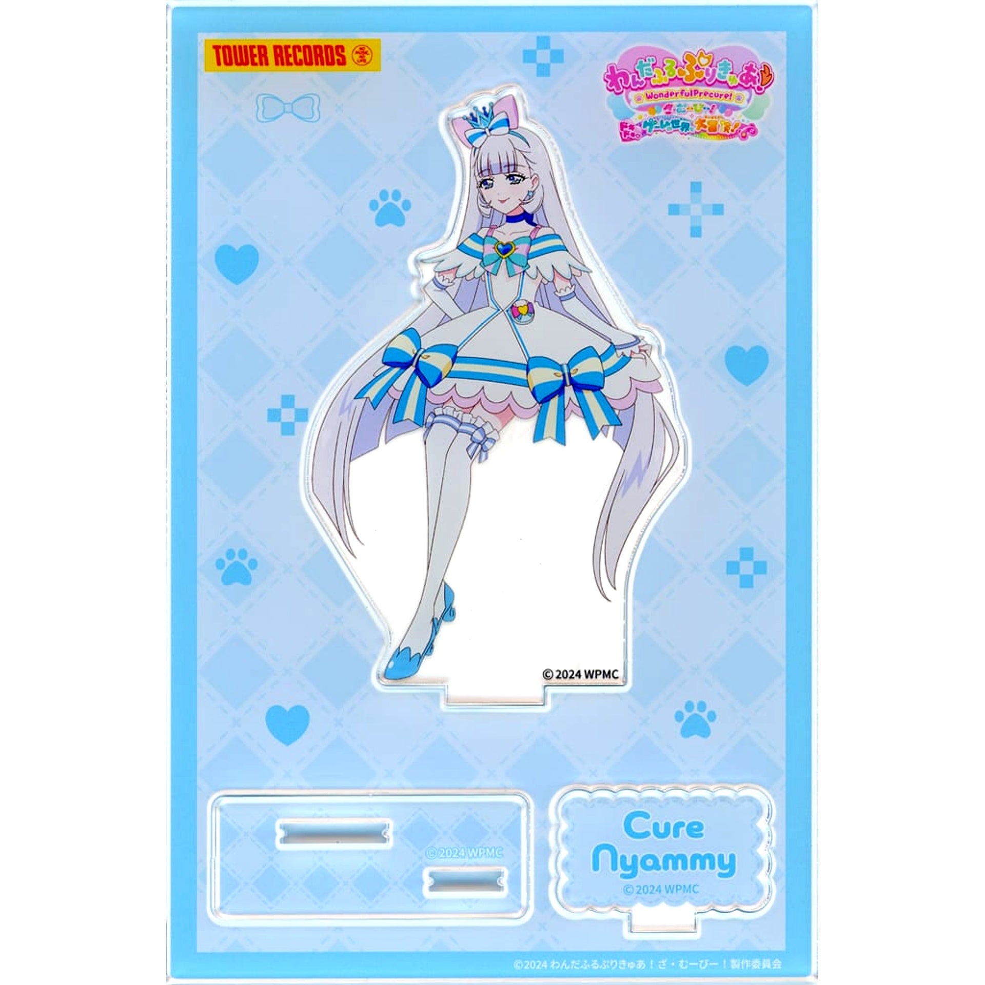 Cure Nyammy Wonderful Precure Movie Dokidoki Game no Sekai de Daiboken x Tower Records Cafe Acrylic Stand [USED]