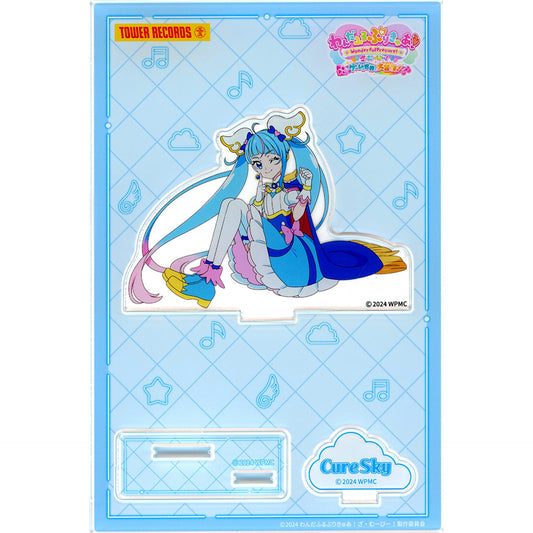 Cure Sky Wonderful PreCure! the Movie! Big Adventure in a Thrilling Game World! x Tower Records Cafe Acrylic Stand [USED]