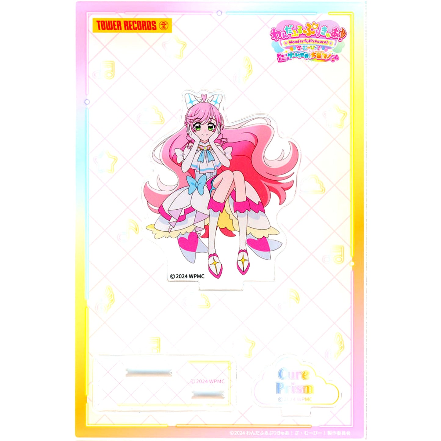 Cure Prism Wonderful Precure! The Movie A Grand Adventure in a Thrilling Game World! Acrylic Stand TOWER RECORDS CAFE [USED]