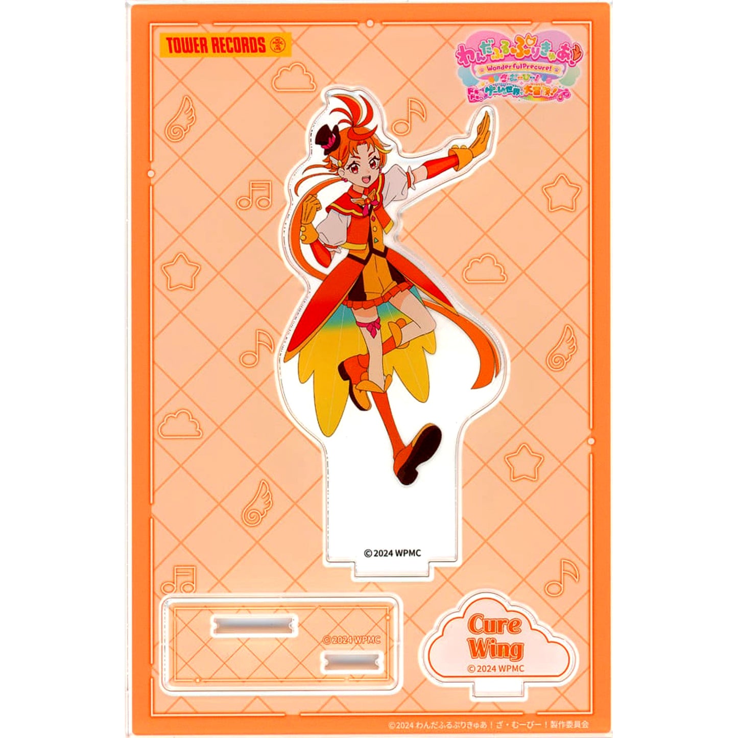Cure Wing Wonderful Precure Movie Dokidoki Game no Sekai de Daiboken x Tower Records Cafe Acrylic Stand [USED]