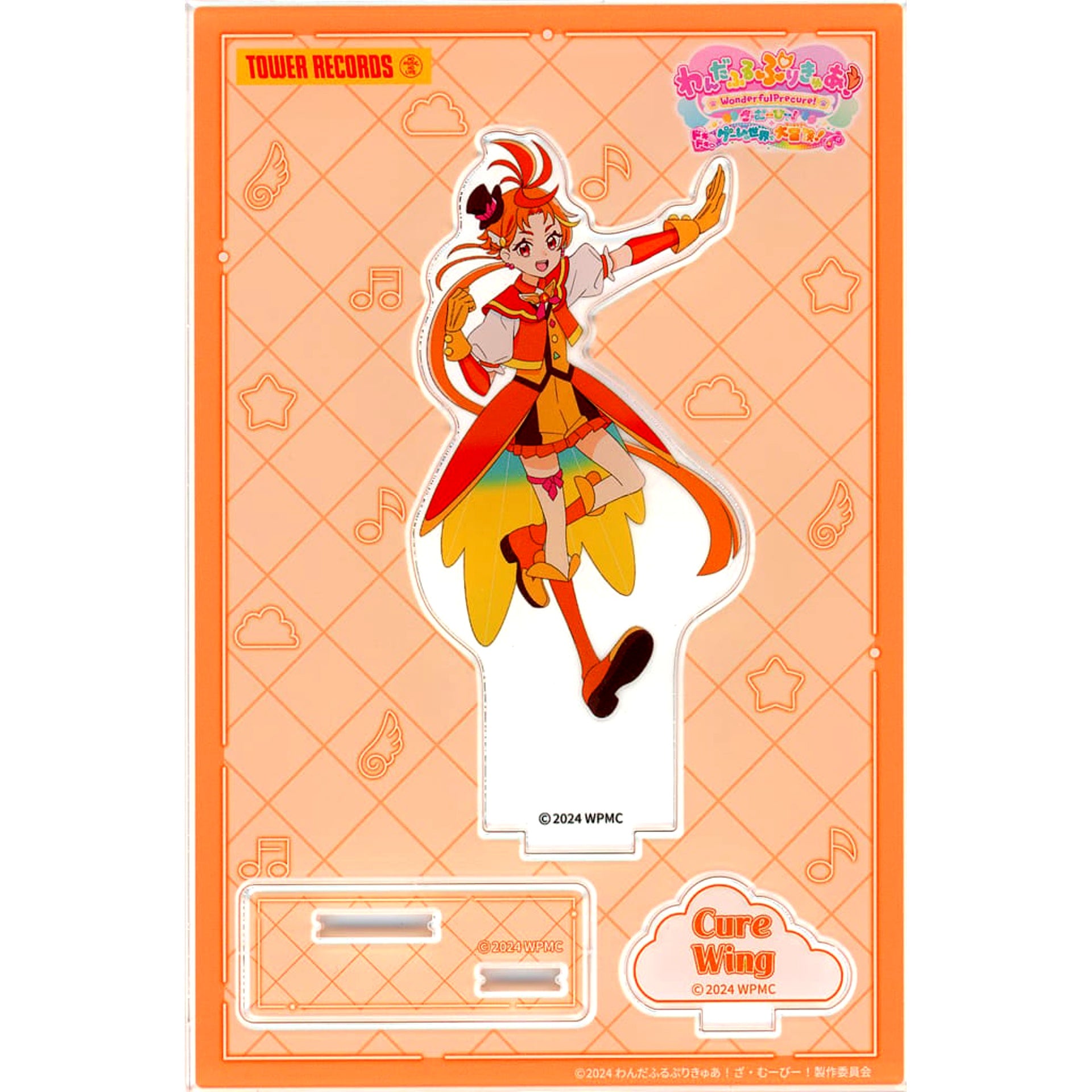 Cure Wing Wonderful Precure Movie Dokidoki Game no Sekai de Daiboken x Tower Records Cafe Acrylic Stand [USED]