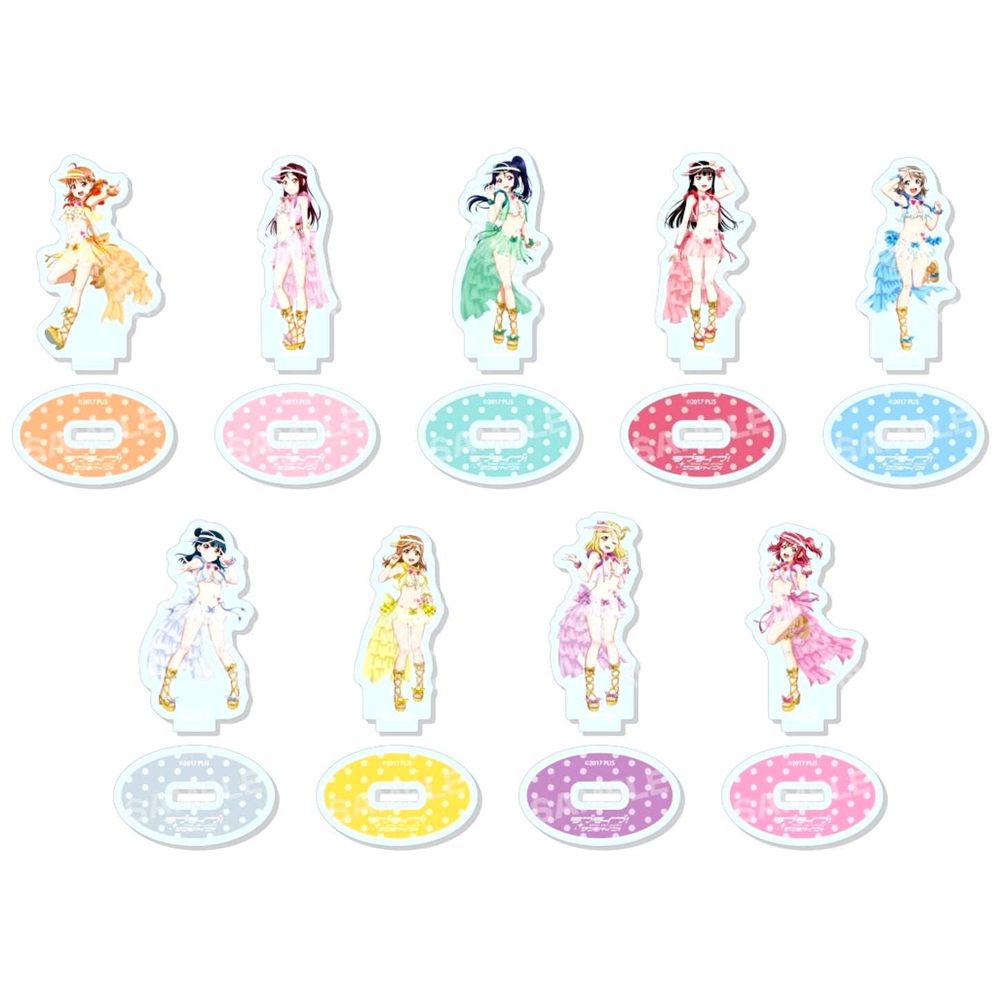 Set of 9 Love Live! Sunshine!! Mini Acrylic Stand [USED]
