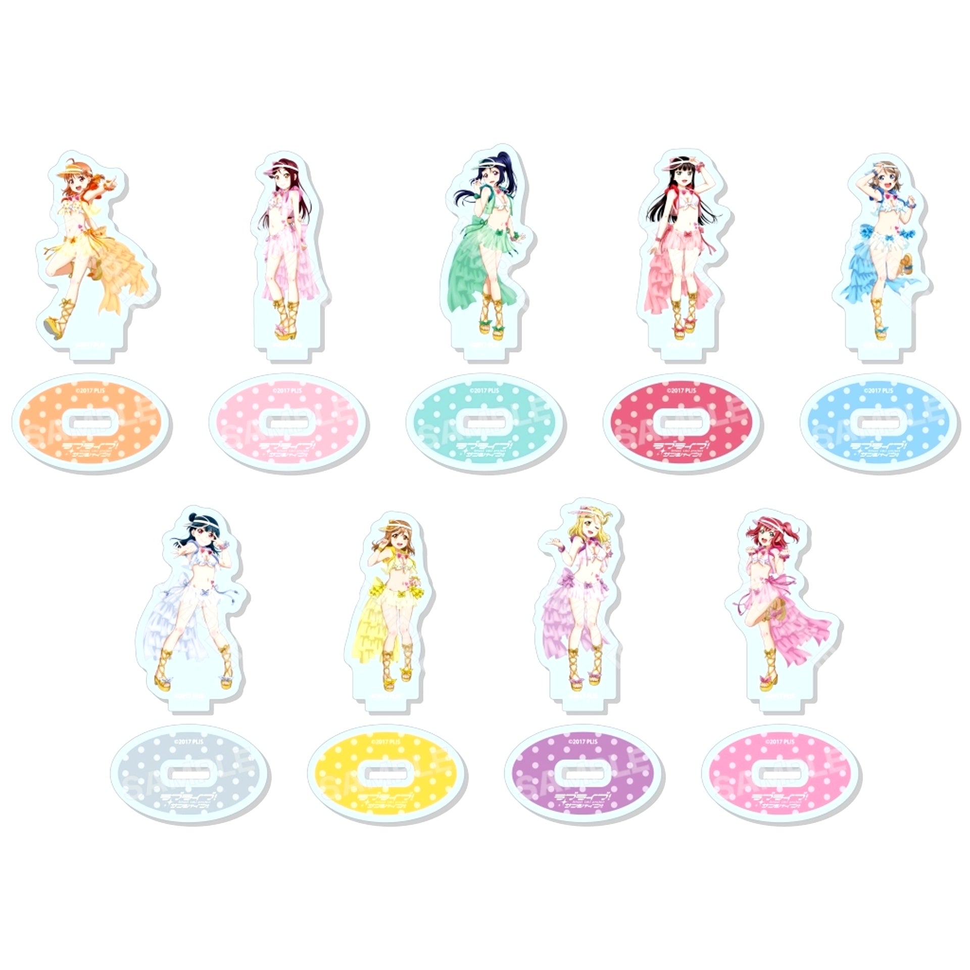 Set of 9 Love Live! Sunshine!! Mini Acrylic Stand [USED]
