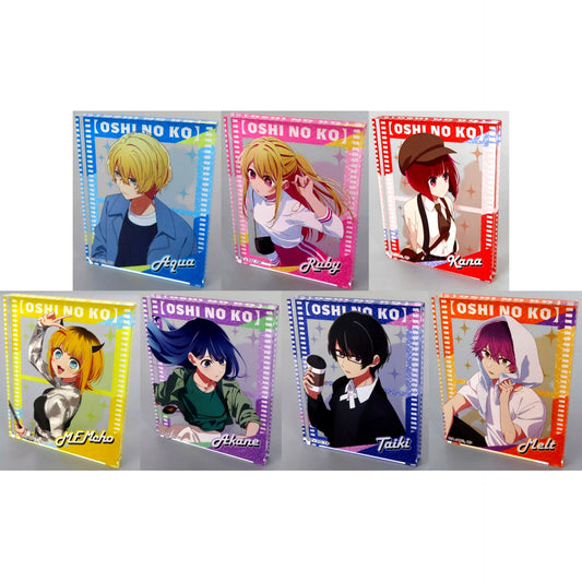 Set of 7 Oshi no Ko Exhibition Kagayaki to Kage Trading Acrylic Block [USED]