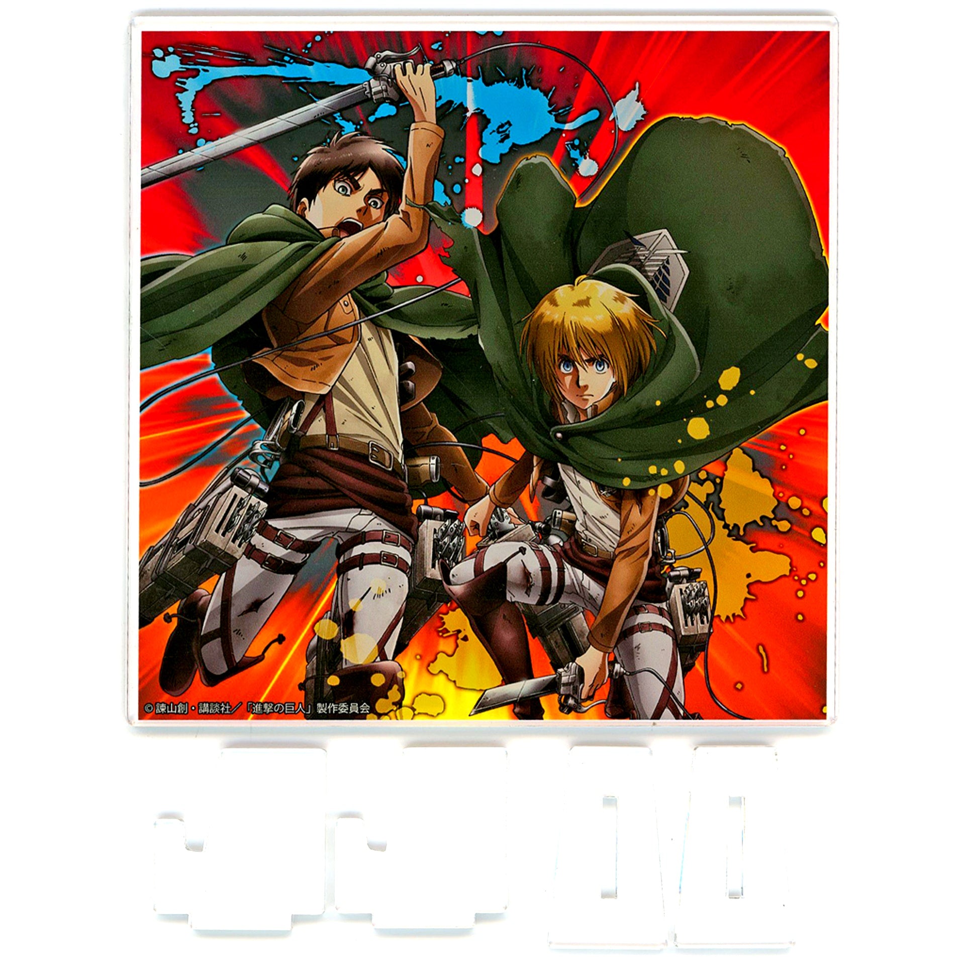 Eren Yeager & Armin Arlert Attack on Titan C92 WIT STUDIO Drawn Acrylic Board [USED]